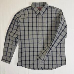 UNTUCKit Gray & Navy Plaid Slim Fit Button-Down Shirt – Size XL